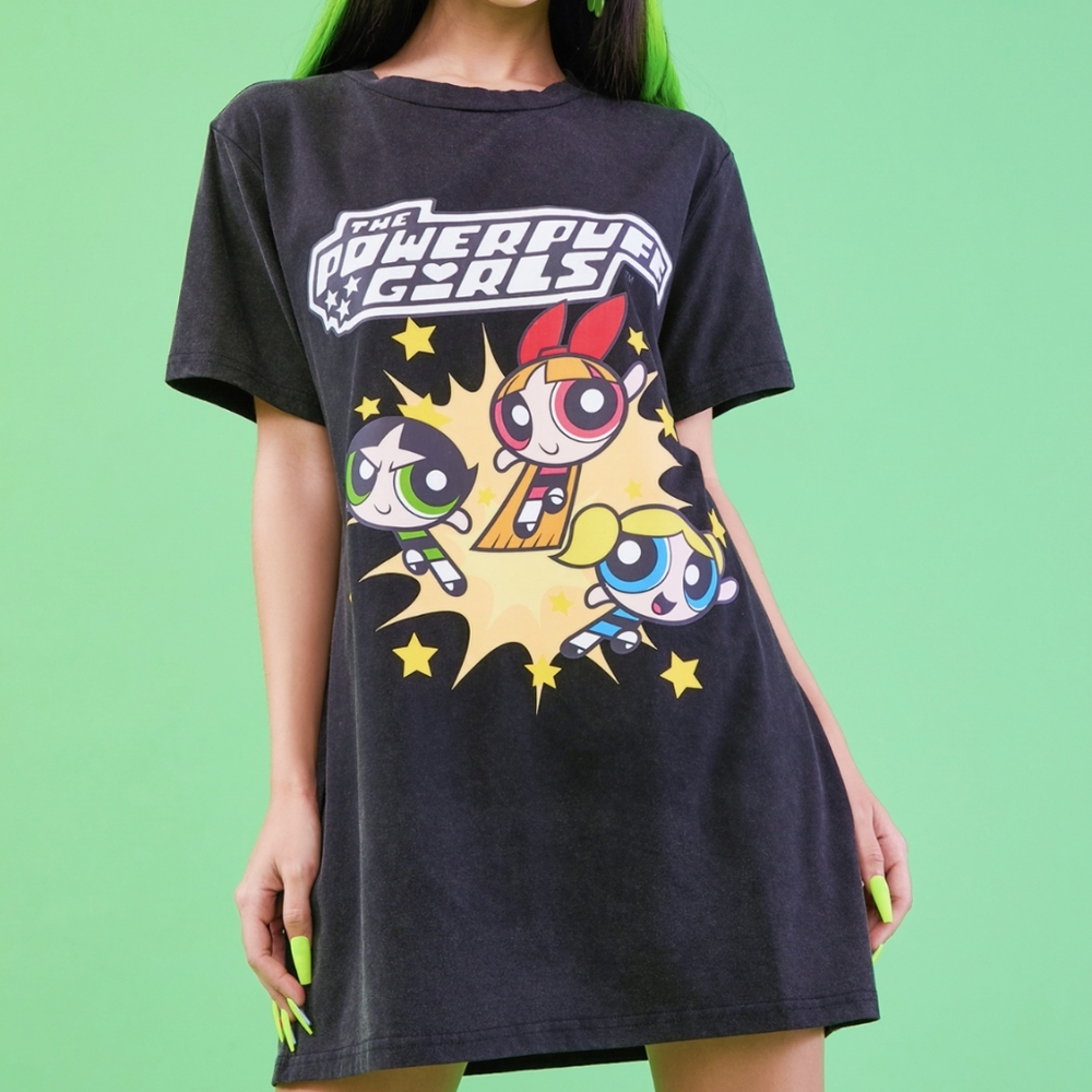 Dolls Kill x The Powerpuff Girls Crimefighting Cuties Graphic Tee XL
